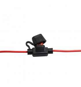 Two O-ring black red with 10A fuse to Y splitter dc5521 male power charger